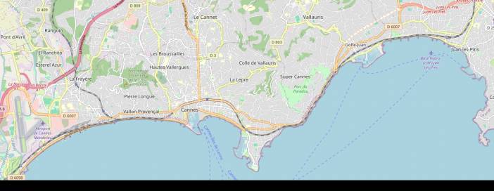 Carte du Golf : Golf Cannes-mandelieu